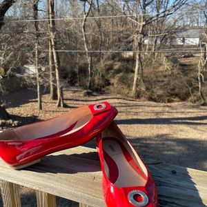Fendi, Authentic, hot Chili Red flats.